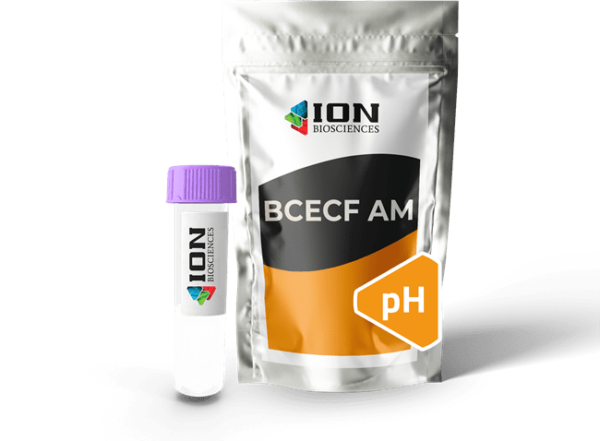 BCECF AM packaging with pH indicator sticker, transparent background