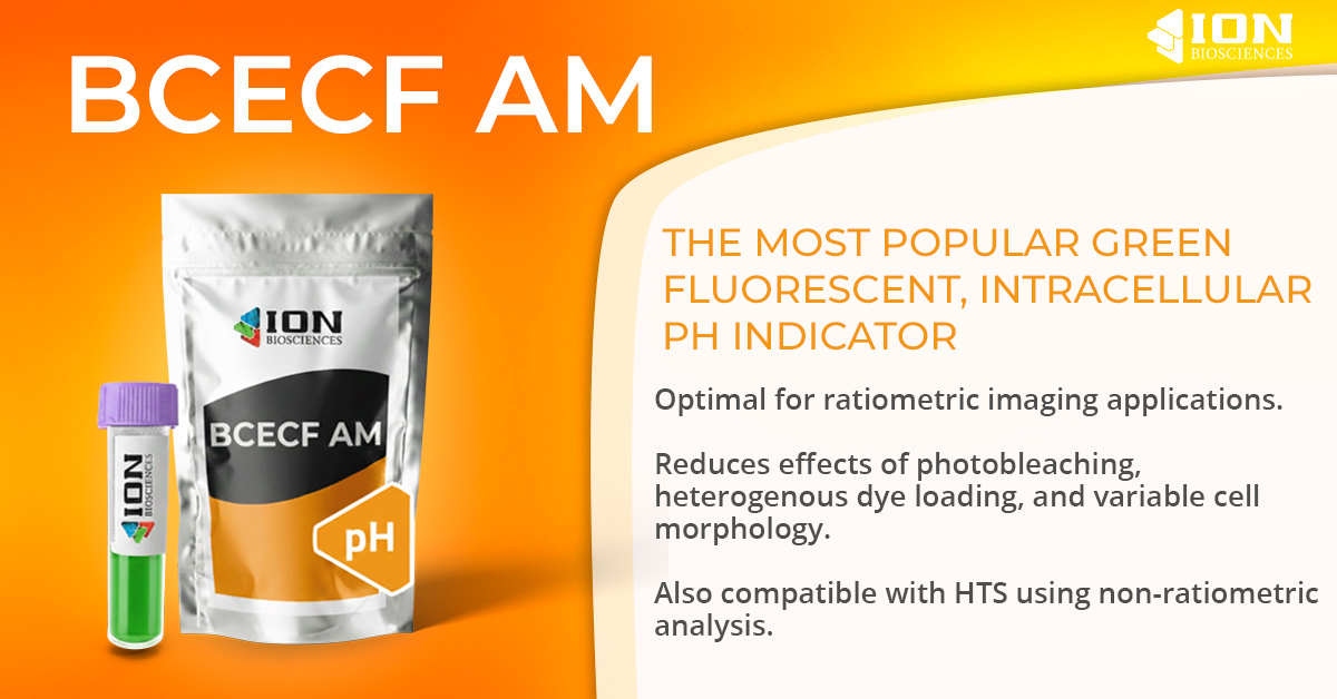 BCECF AM banner highlighting pH indicator features