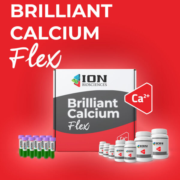 Brilliant calcium assay flex packaging, red background