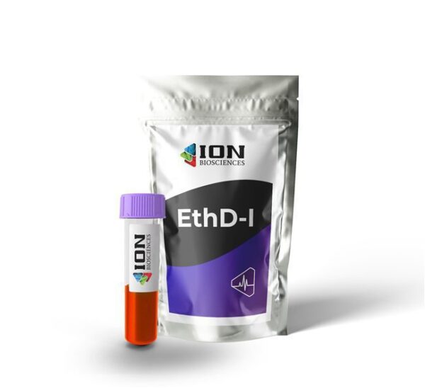 Ethidium homodimer product packaging, white background