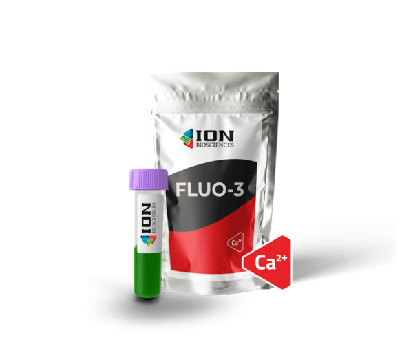 Fluo-3 AM calcium indicator packaging, transparent background