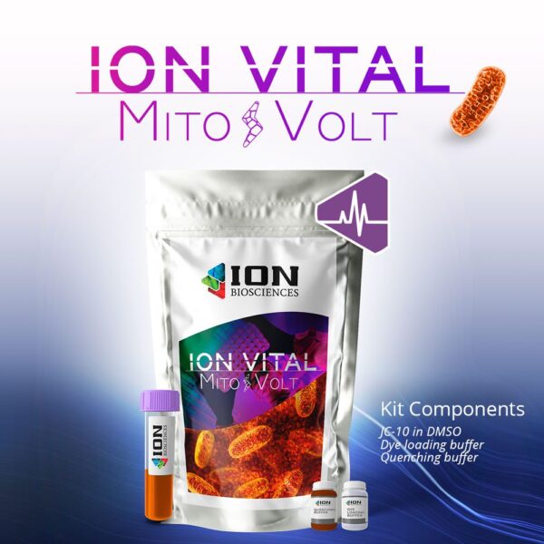 Packaging of mitochondrial activity assay kit, ION Vital MitoVolt